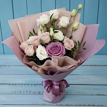 Букет цветов из:  Розы и Лизиантусы в Каменке Воронежской области