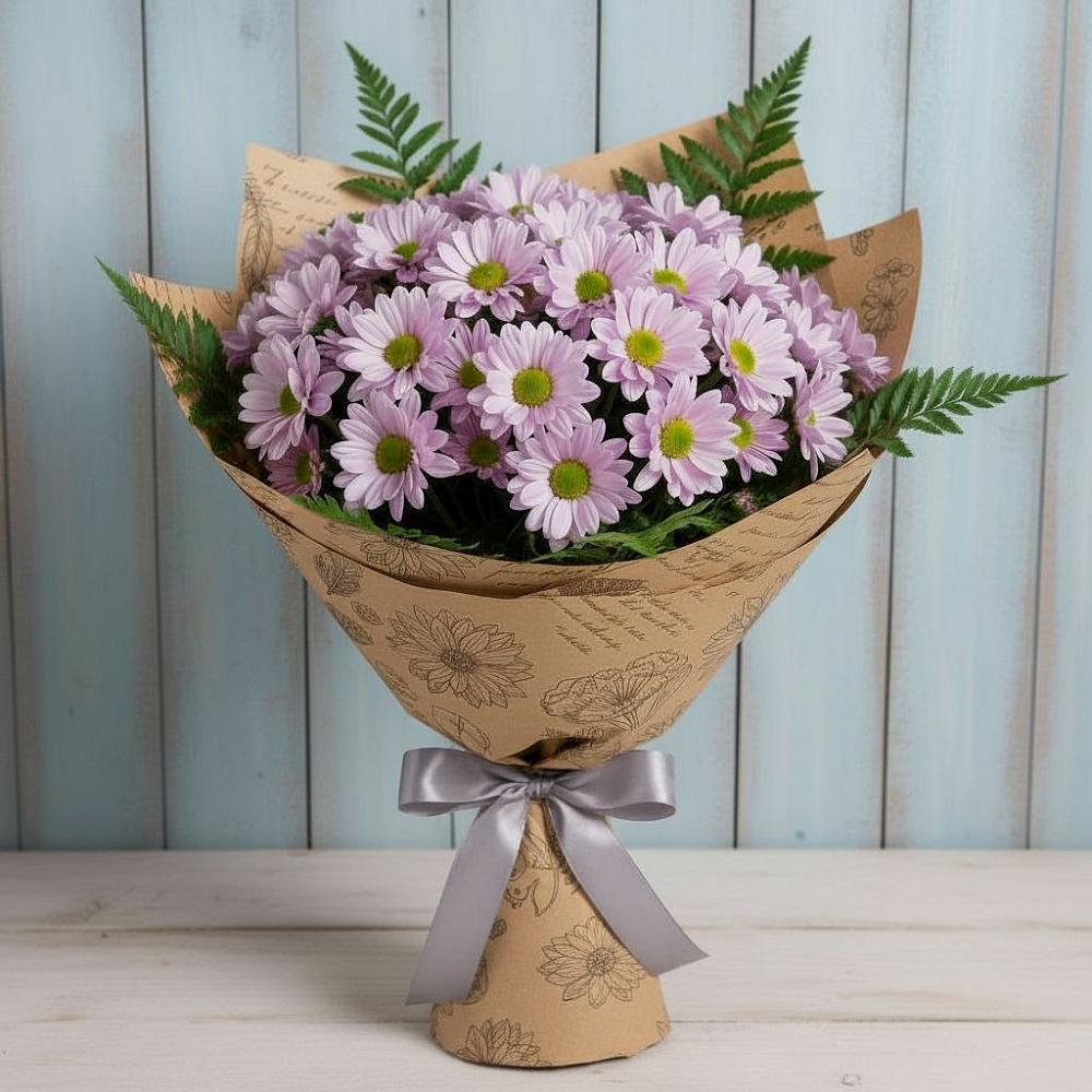 Букет цветов из: Хризантемы в Каменке Воронежской области
