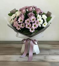 Букет цветов из:  Хризантемы и Розы в Каменке Воронежской области