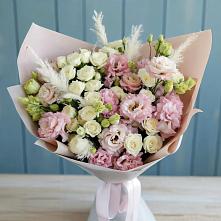Букет цветов из:  Альстромерии и Розы в Каменке Воронежской области