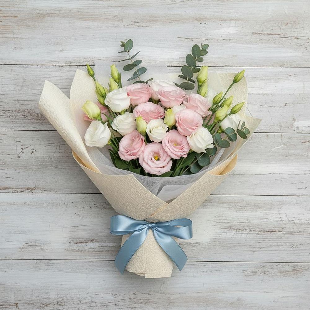 Букет цветов из: Лизиантусы в Каменке Воронежской области